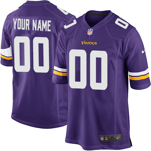 Youth Elite Nike Jersey Purple Home - Customized NFL Minnesota Vikings